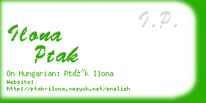 ilona ptak business card